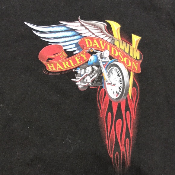 Men’s large Harley Davidson T-shirt black redwood Harley Eureka California - Picture 7 of 8